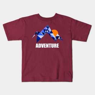 Geometric Mountain Adventure Kids T-Shirt